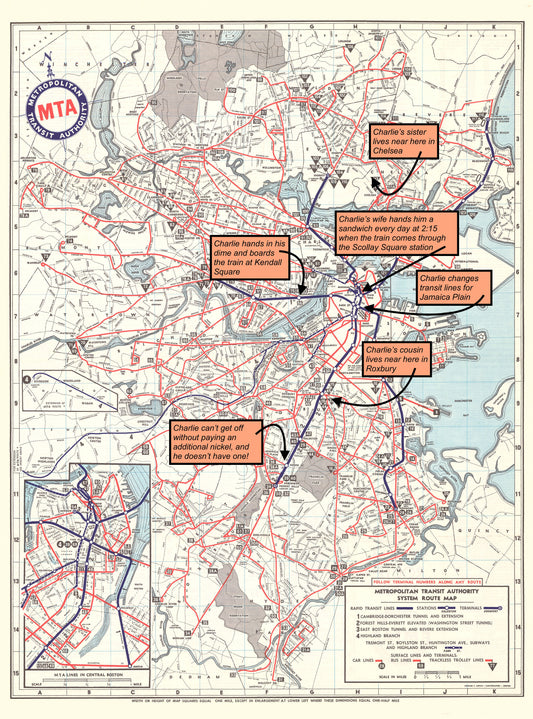 MTA System Route Map 1959 - Charlie on the MTA Edition