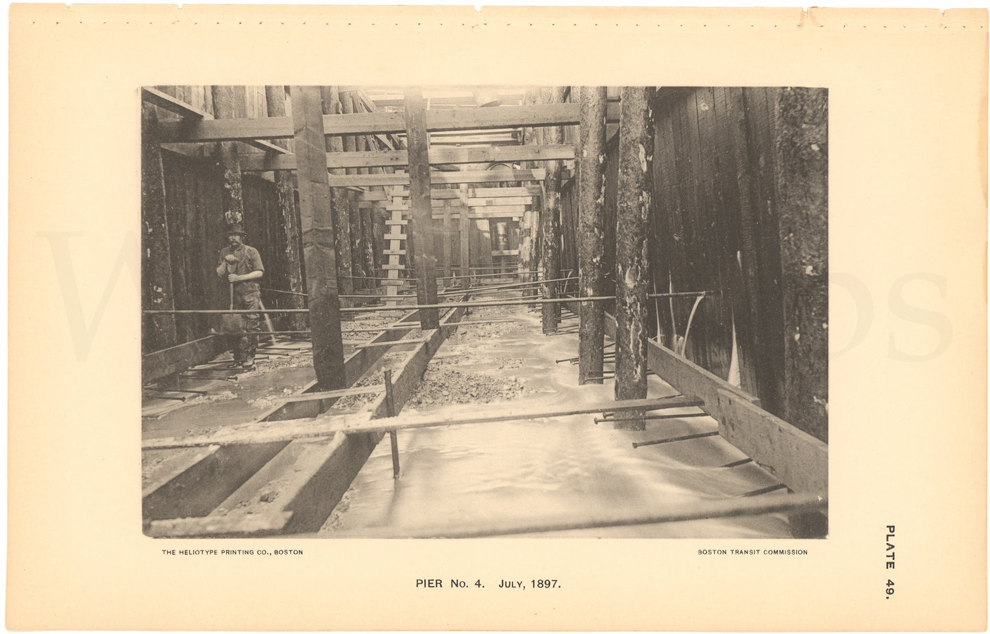 BTC Annual Report 03, 1897 Plate 49: Charlestown Bridge Pier #4