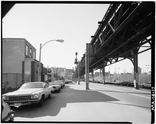 Washington Street Elevated, at Laconia Street Looking South, 1982