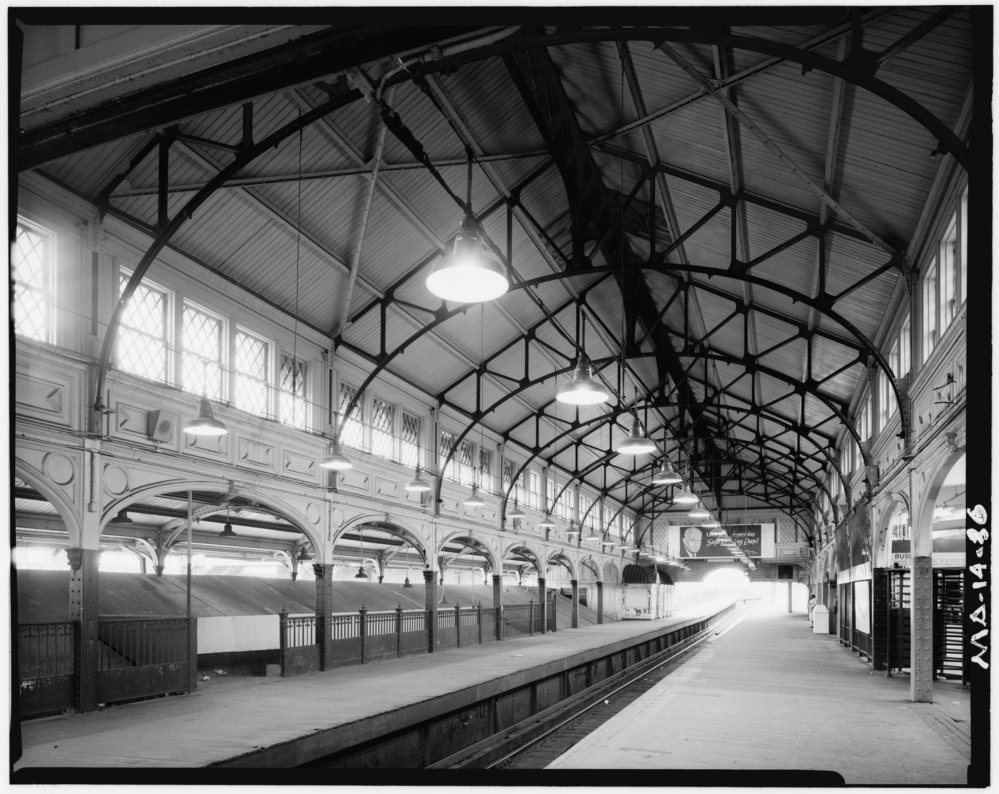 Dudley Street Station, Rapid Transit Platform Looking North, 1982