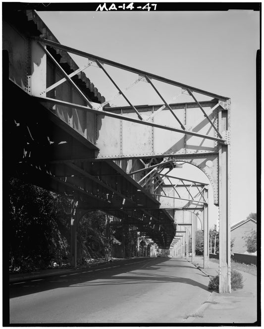 Washington Street Elevated, at Guild Street Looking North, 1982