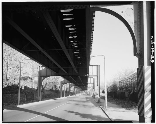 Washington Street Elevated, at Former Cedar Street, 1982