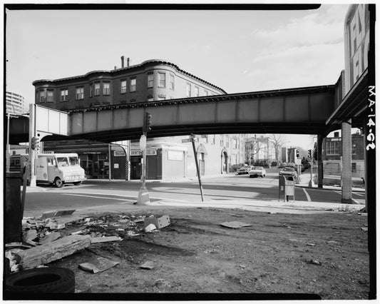 Washington Street Elevated, at School Street, 1982