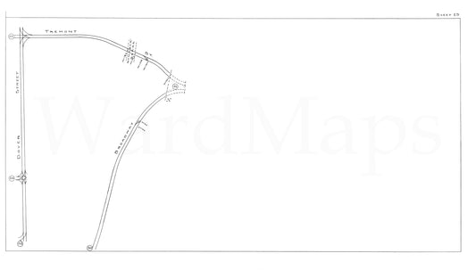 Boston Elevated Railway Co. Track Plans 1946 Plate 29: Boston - Bay Village, Chinatown