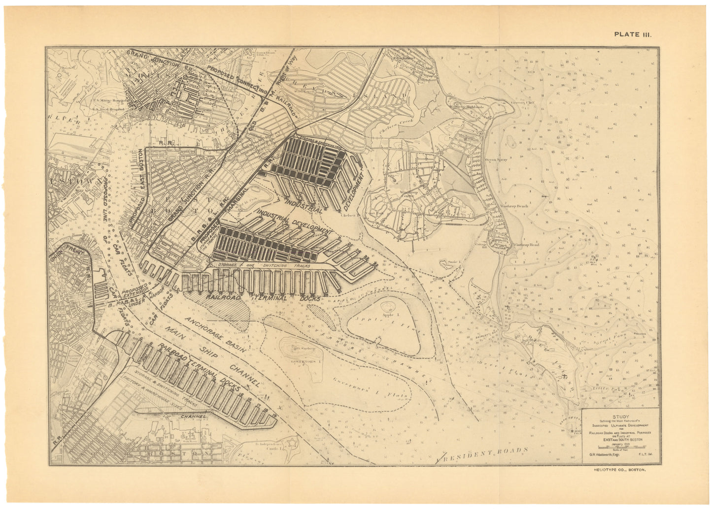 Boston, Massachusetts 1909: Suggested Ultimate Port Improvements