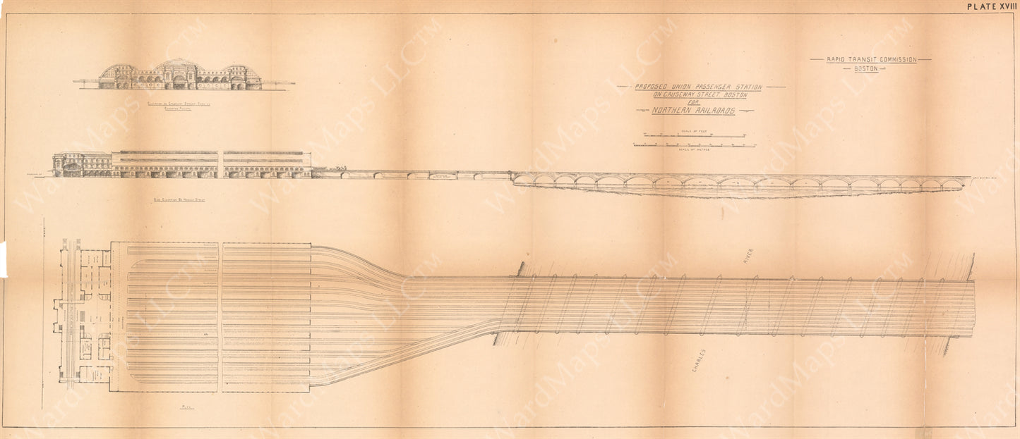 Proposed North Union Station, Boston, Massachusetts 1892