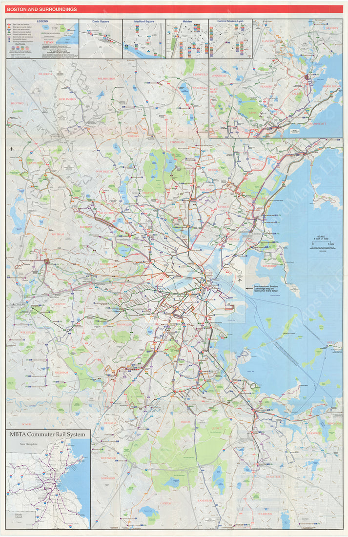 Mbta System Route Map 2000 (side A) – Boston In Transit